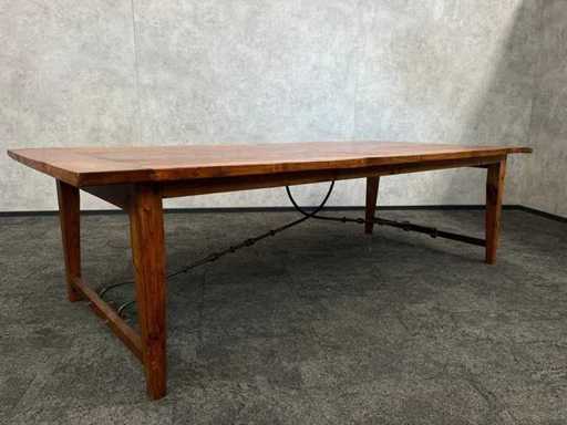 antieke spaanse eiken houten eettafel 270x120
