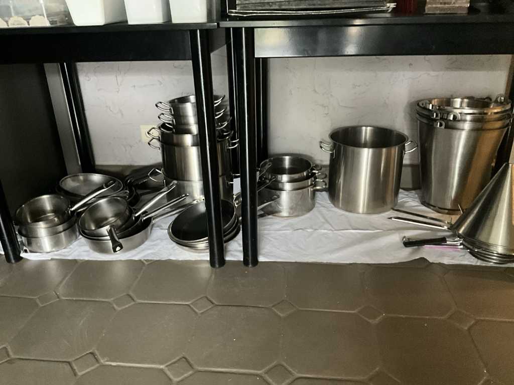 Environ 27 casseroles et poêles différentes 