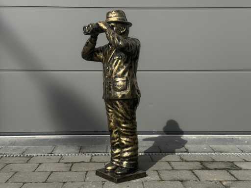 Man met Verrekijker H90cm Gold