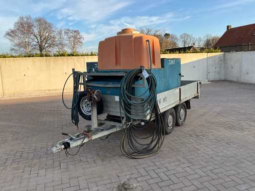 1984 Henra Jp 20 Trailer with high-pressure cleaning installation