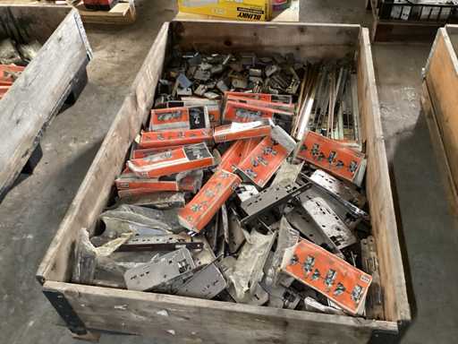 Various locks in wooden case