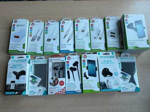 All Conect - power bank, charging cables, phone holders (80x)