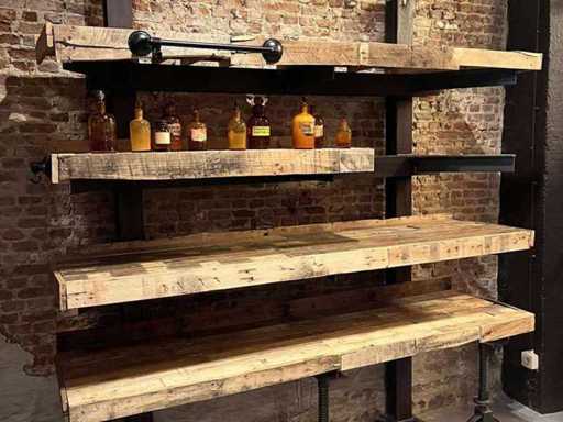 Industrial wall rack - clothes rack