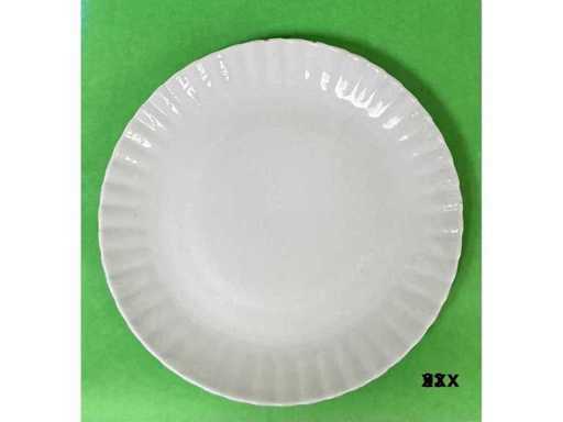 45x white ribbed maxi plates diameter 31cm