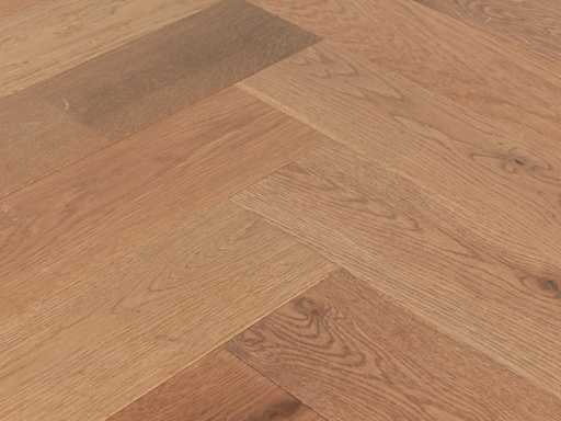 77 m2 Parquet oak herringbone multi-plank - 660 x 110 x 14 mm