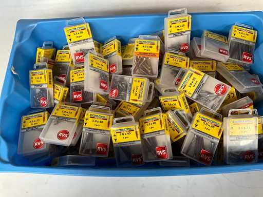 Rotadrill Diverses vis en acier inoxydable et laiton (100x)