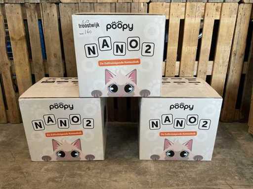 Poopy – Nano2 – Automatische Selbstreinigende Katzentoilette – Katzenpflege (3x)