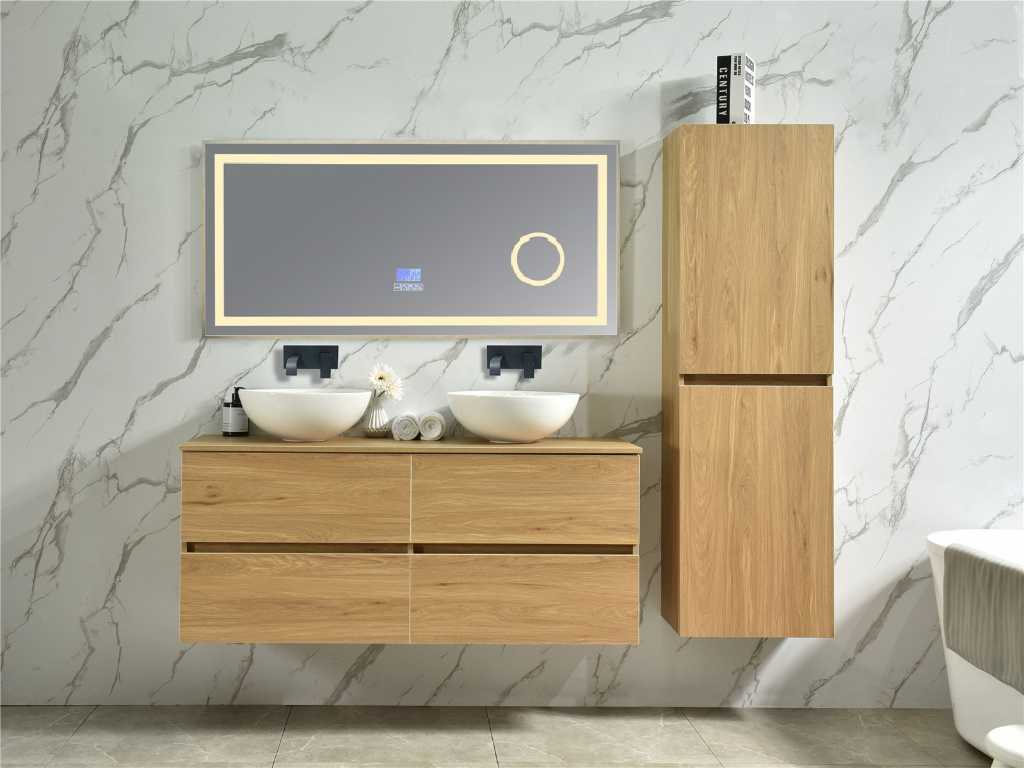 Bathroom furniture Sottile natural oak 130 cm NEW