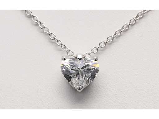 Halskette aus 14 Karat Weißgold mit 5,04 crt. Diamant