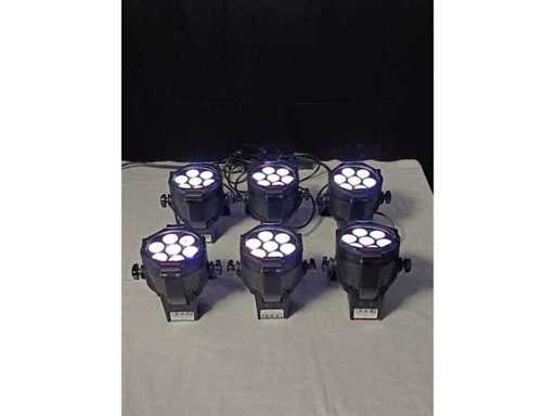 LITECRAFT - LED Mini PAR AT10, 7x 10W RGBA, 10°, DMX, negru (5p) - Par-LED (6x)