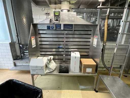 Mateco Edelstahl-Dosierkabine mit Staubabsaugungssystem 