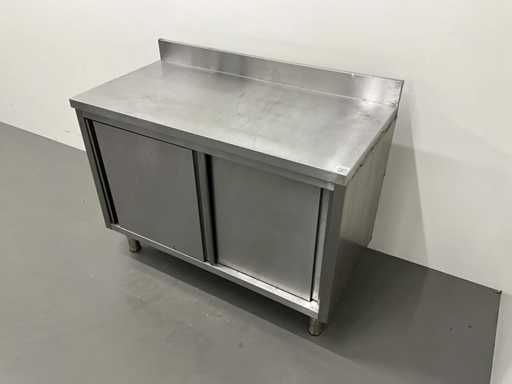 Table de travail avec portes coulissantes