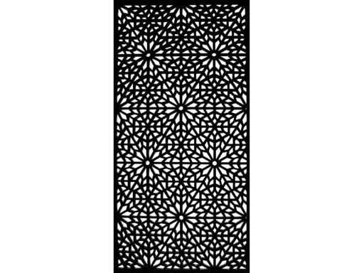 Ecran Moucharabiya terra – lemn compozit negru – 180x90 cm (3x)