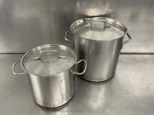 Oală de gătit din oțel inoxidabil (2x)