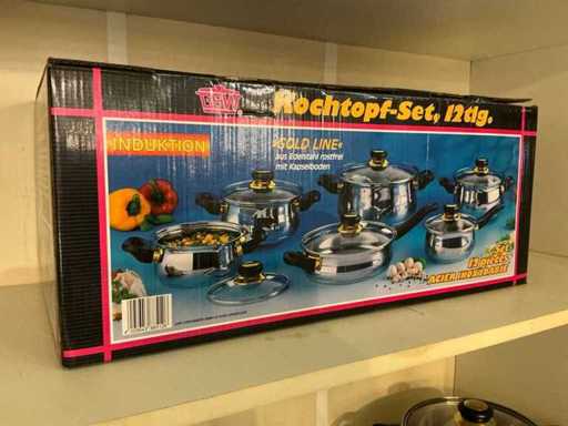 12 piece cooking pot set