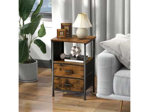 Set of 2 Freestanding Side Tables, Bedside Table