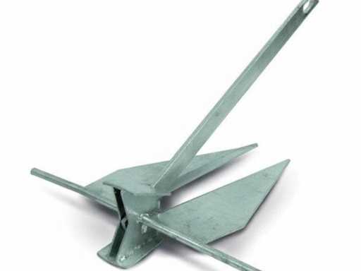 Ancre Sanguineti Danforth avec une cale haute galvanisée de 25 KG