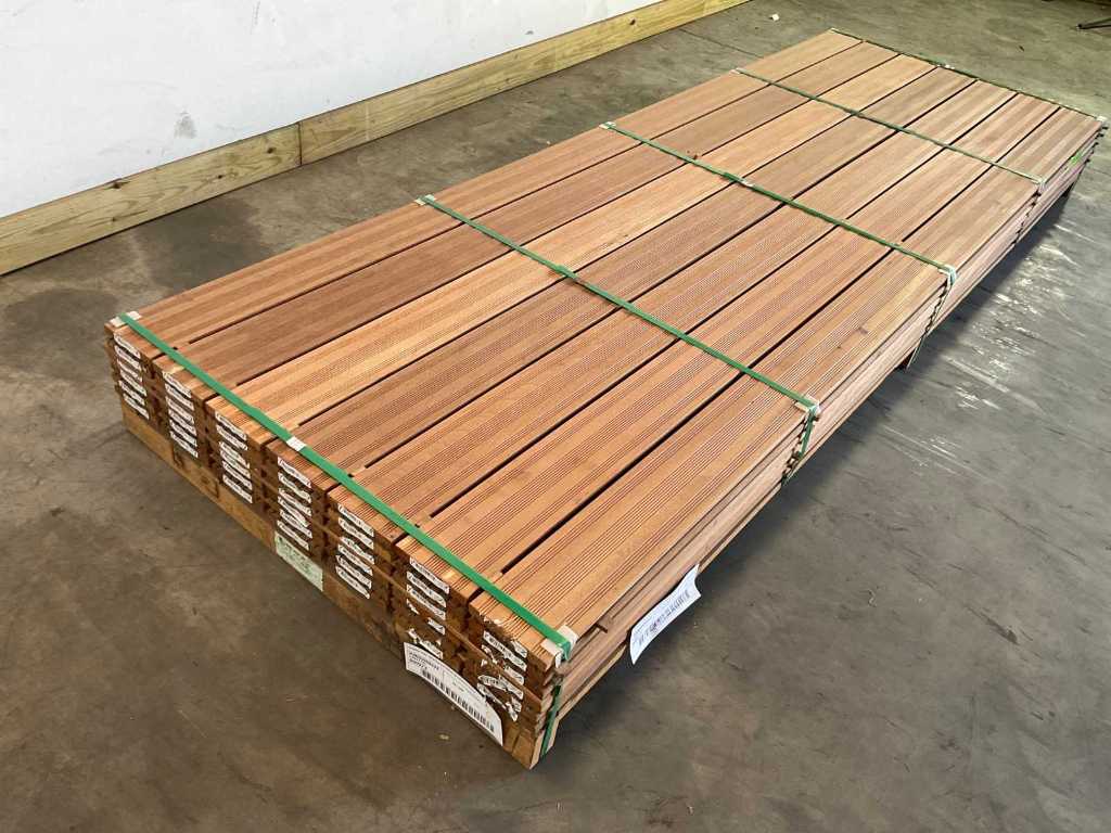 17,93m² Elephant - decking board hardwood semi-ribbed 305x14.5x2.1 cm 