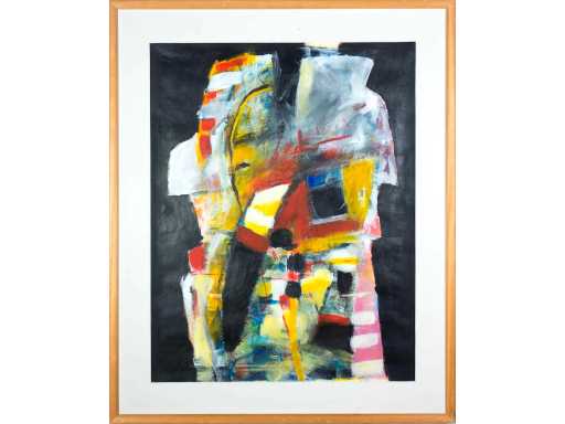 Cor de JONG - Abstract composition - acrylic on paper