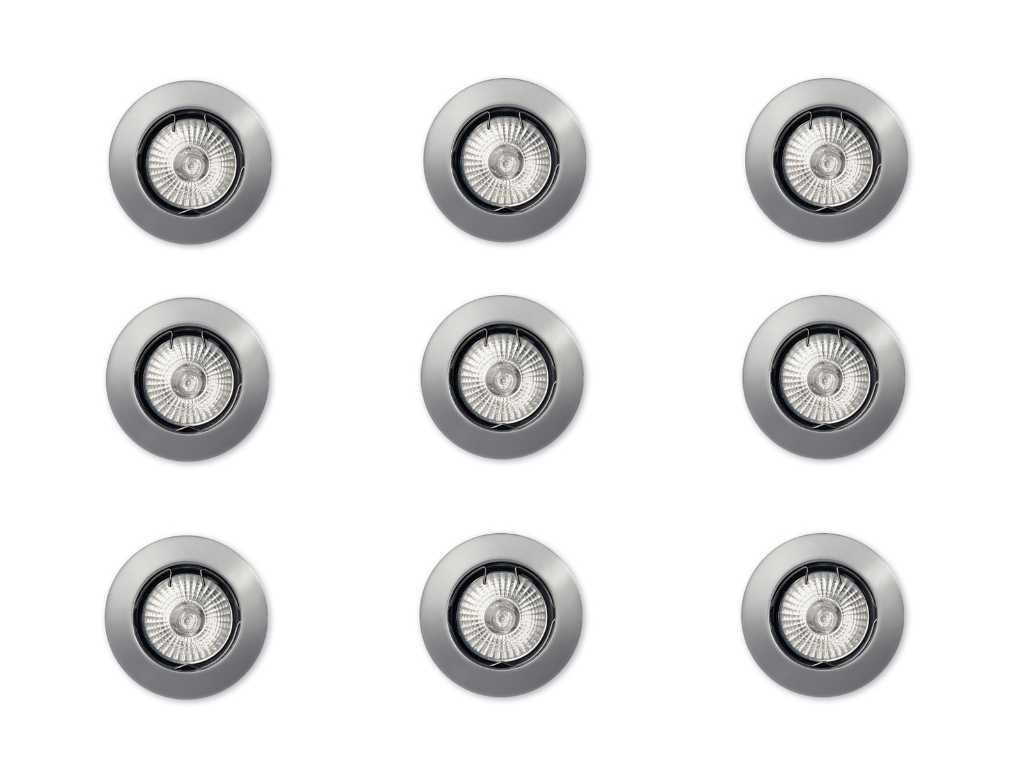 50 x GT ceiling recessed spotlights silver 