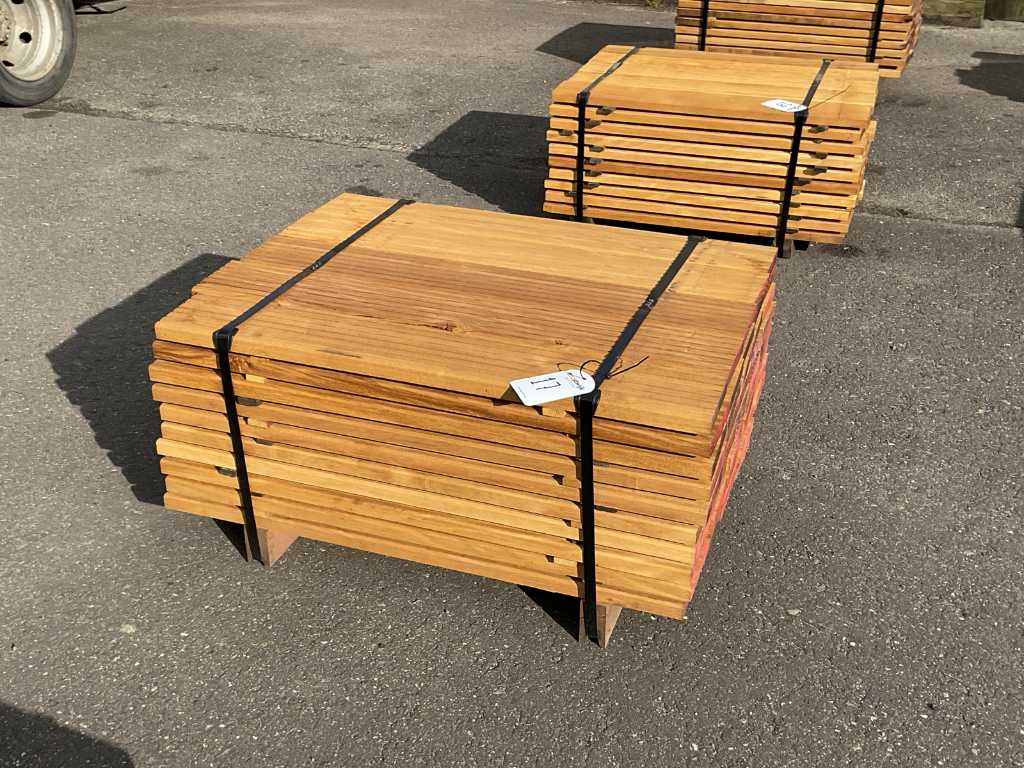 Pakiet Deska tarasowa z drewna twardego struganego (Bilinga)