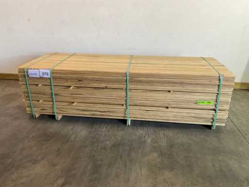 Biały dęb afrykański z deskami z piórem i wpustem - 270x14,7x2,2 cm (48x)