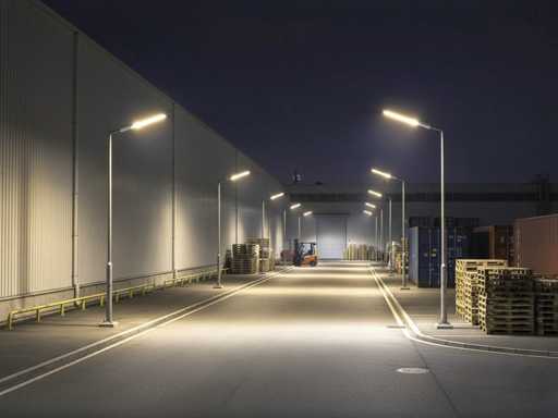 50W 3000K LED Straatverlichting met Lens Waterdicht (4x)