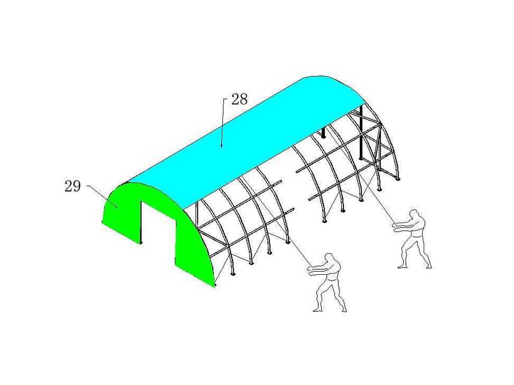 2024 - Easygoing - (24x12,20x6,10 metrów) - Namiot garażowy / wiata magazynowa 408020R