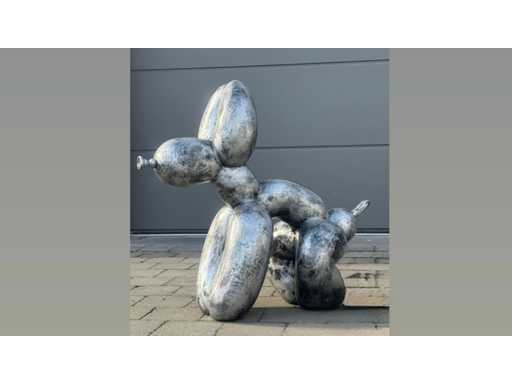 Drôle de Ballon-dog Ancien Argent H80cm x L90cm
