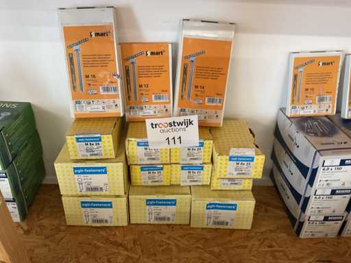 14 dozen bouten; chemisch anker; stelschroeven