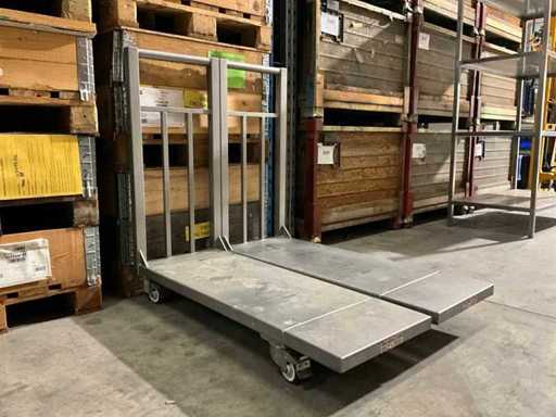 Roestvrijstalen perrontrolley (x2)