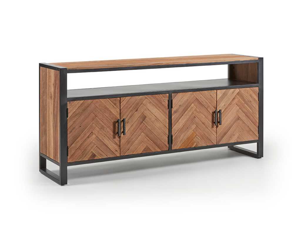 Assembled sideboard ALICANTE 180 cm in solid wood