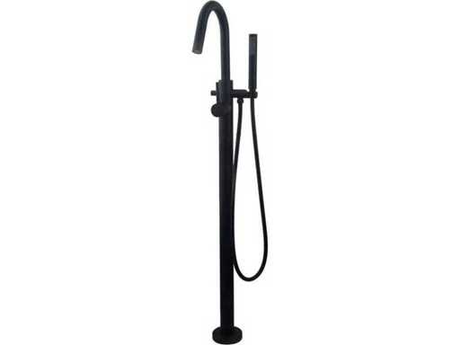 Robinet de bain autonome complet à 1 poignée avec douche à main noir mat