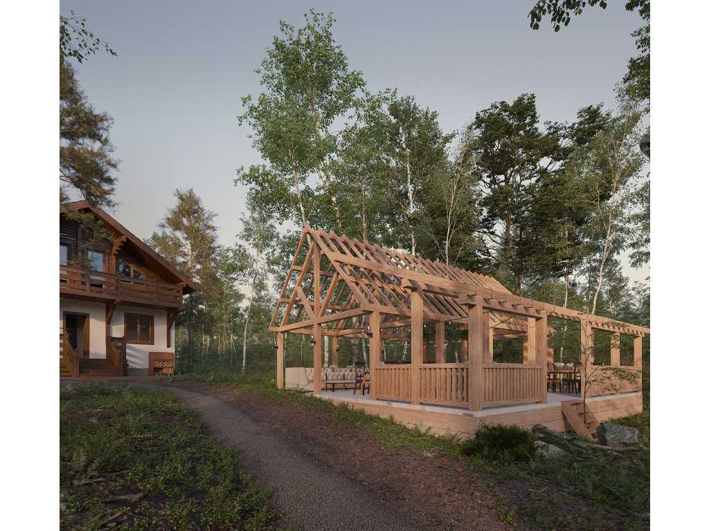 Norway spruce chalet 9x10m (90 m²)