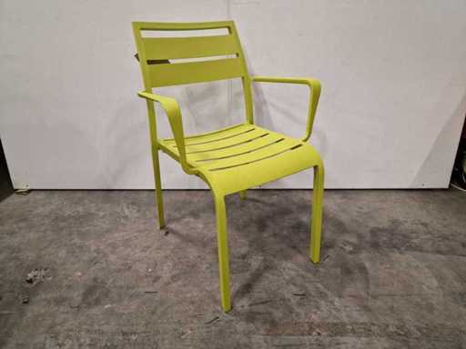 6 x Garden Prestige - Alu Stapelstoel Nice met Armleuning Lime - Full Alu Lime