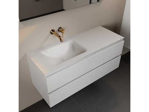 Bathroom cabinet white 120cm left