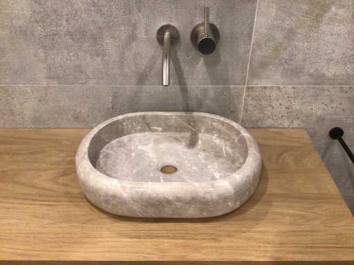 Natuursteen Marmer Beige Oval Wastafel 47x34x10 cm 2 stuks