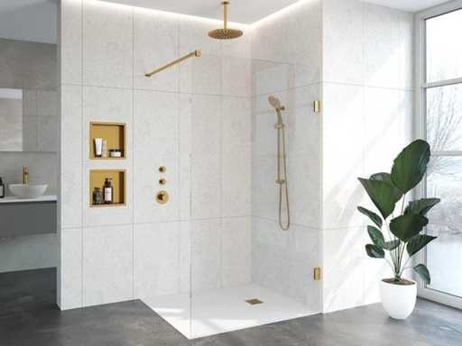 Duș Brauer walk-in ușor de curățat 90x200 cm