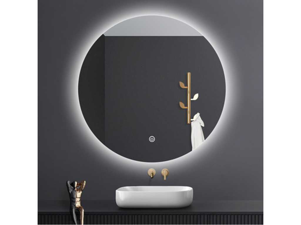 2 pieces LED mirror round 60 cm anti-fog and dimming function