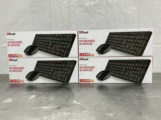 Trust Ximo Wireless Keyboard and Mouse (4x)