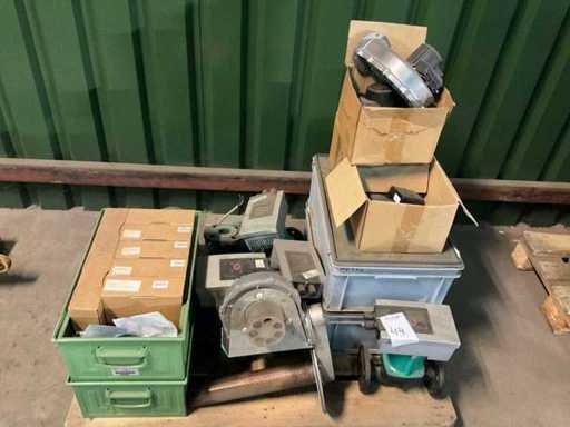 Batch of central heating installation materials