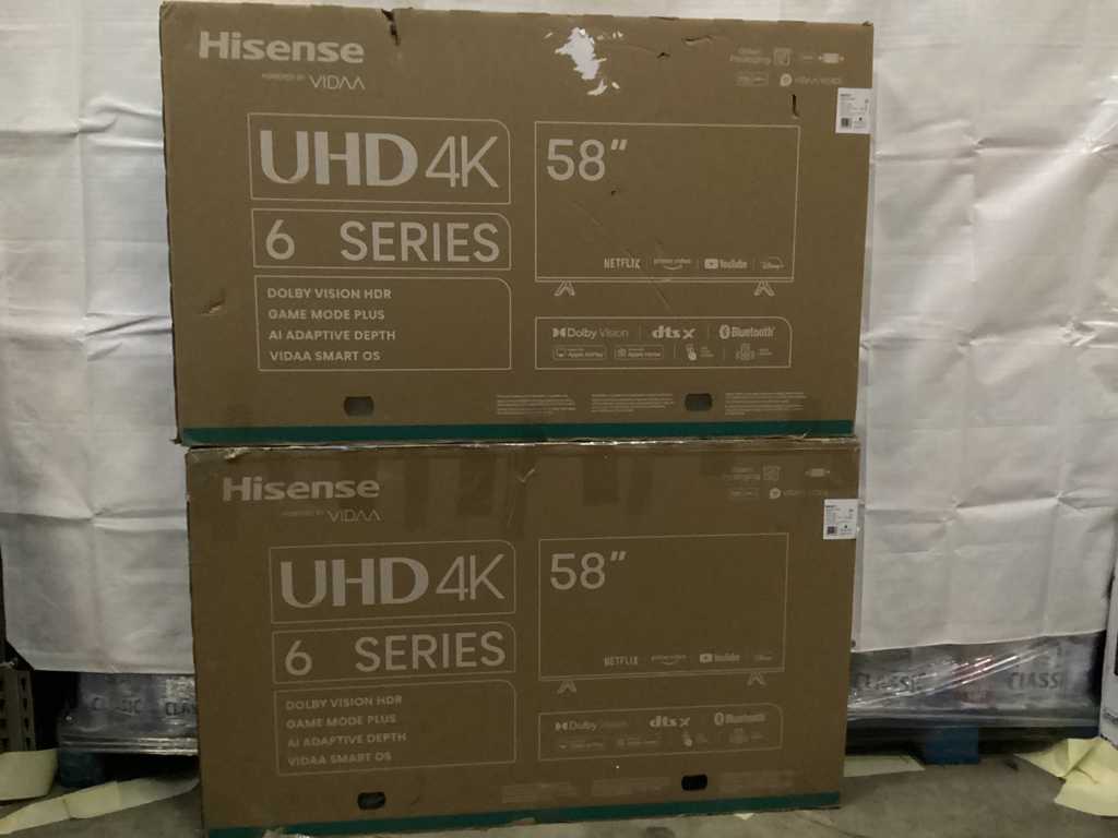 Hisense - 58 pouces - Télévision (2x)