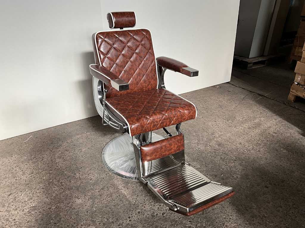 Figaro - Sicillia - Chaise de barbier - Chaise rétro - Brun antique (2x)