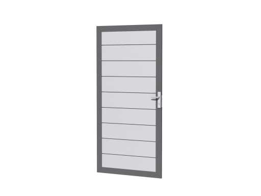 Ușă de grădină din aluminiu - gri deschis - 183x93 cm