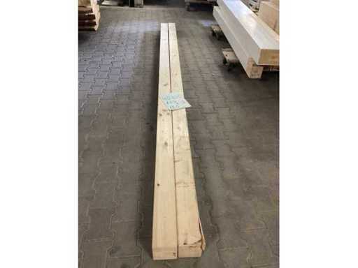 2 pieces of glulam beams, glulam beams, 380cm x 12cm x 12cm used from double-decker construction 