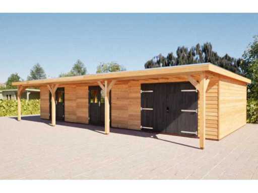 Tuinhuis bouwpakket 1200x650cm in douglas