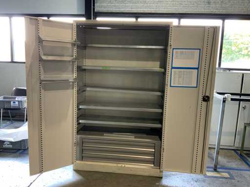 Dulap de atelier cu rafturi ?i sertare