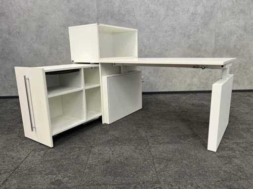 Sit-sit pendulum desk 120x80 with storage cabinet