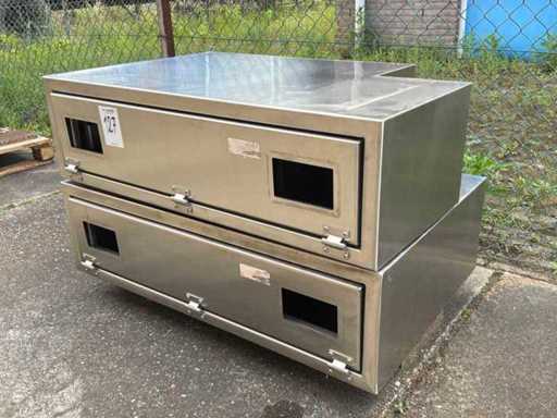 Tilbox Undercounter box with drawers left and right.