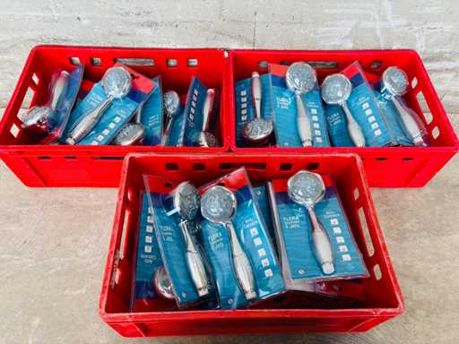 THEM'O - FLORA (x31) - Anti-kalk handdouche met 5 jets (grijs)